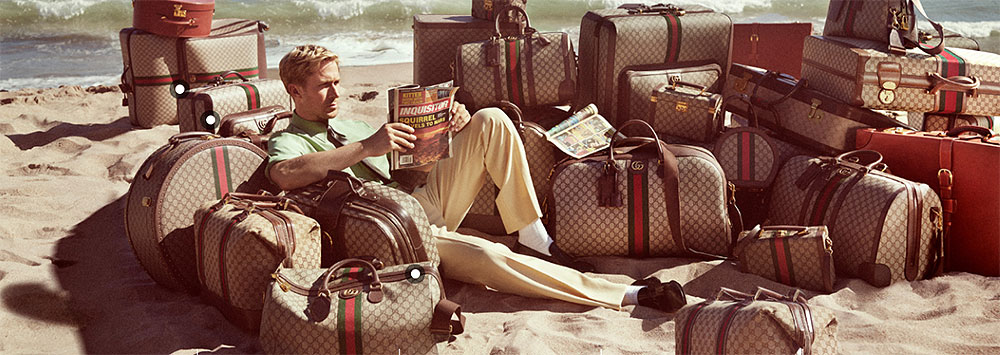 Ryan Gosling pour Gucci Valigeria !