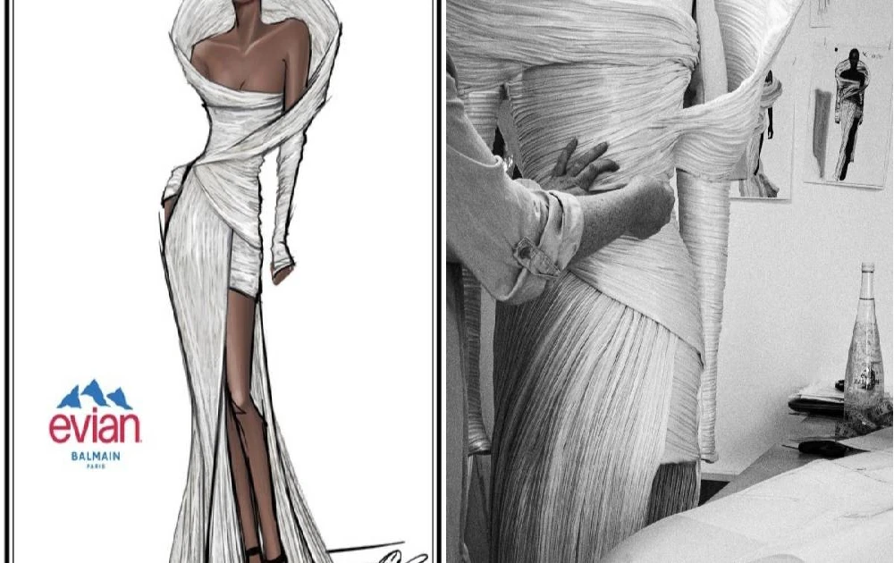 Olivier Rousteing, Léna Situations et la robe recyclée