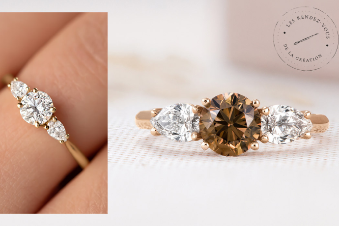 La bague Lady Duo de Poires de Gemmyo