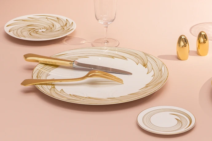 Le service Phénix, éclat d’été sur porcelaine de Raynaud Limoges